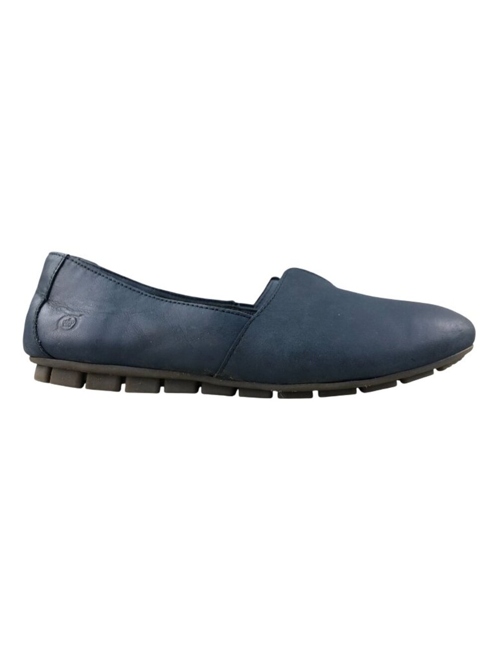 Born Women's Size 9M Sebra Denim Blue Leather Round Toe Slip On Flats Shoes